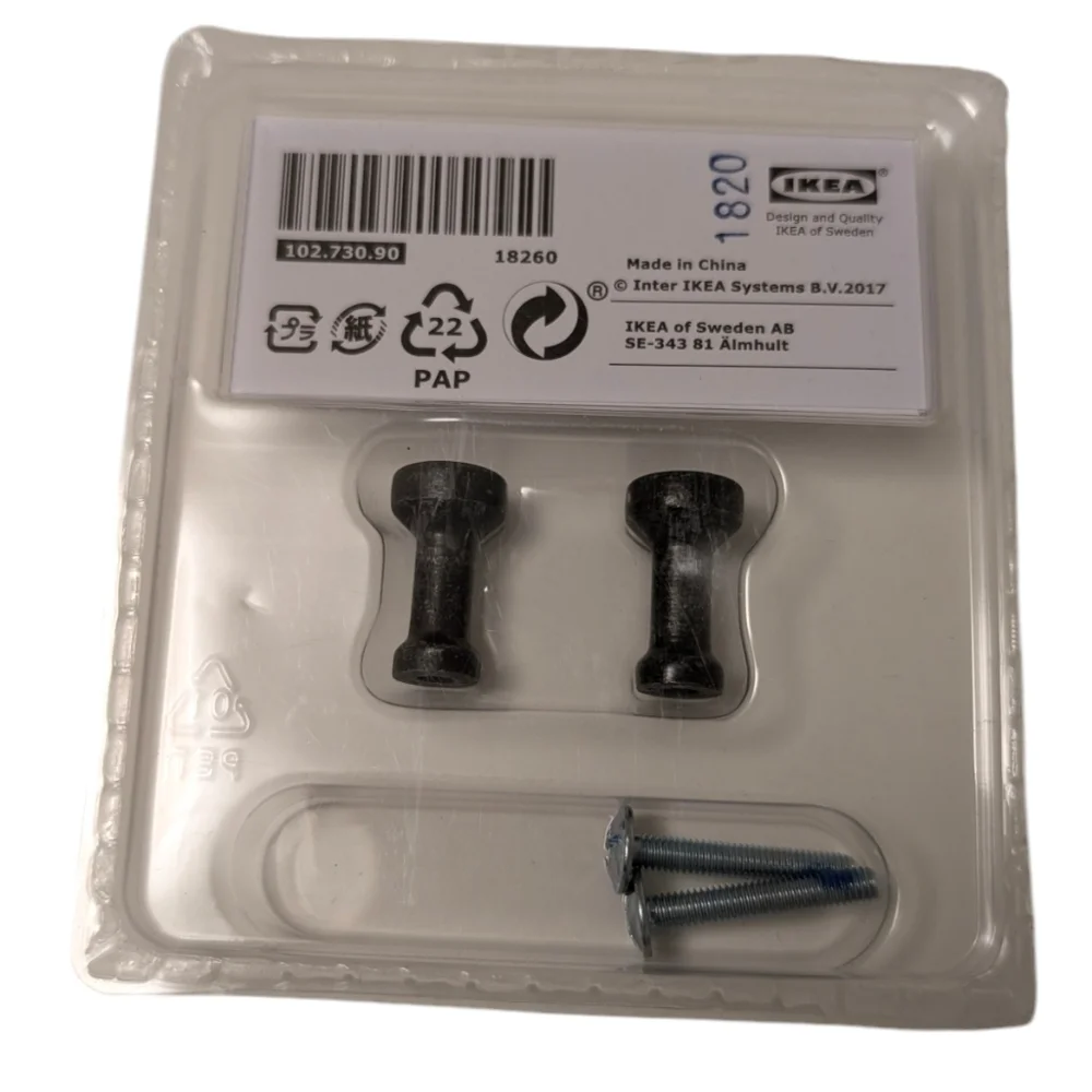 IKEA Drawer Knobs Pulls Pewter 6-PC Lot Mollarp New